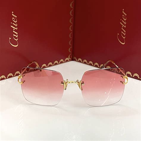 cartier pink sunglasses.